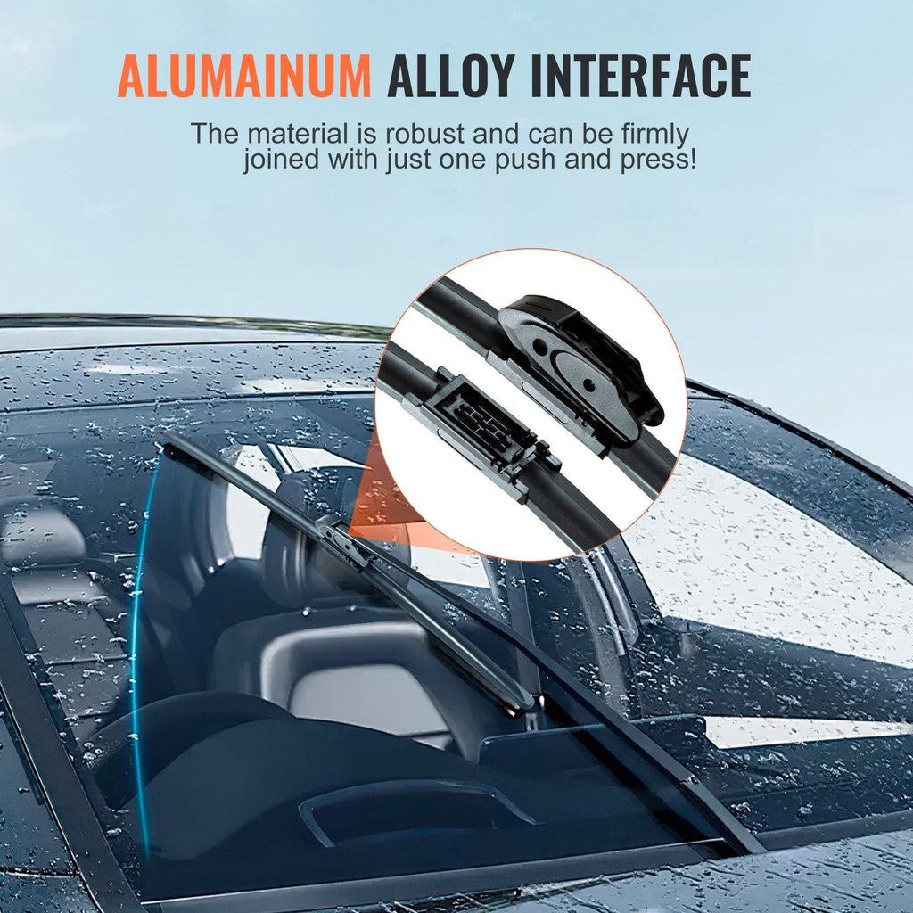 26" Rubber Wiper Blades, 66 cm Universal Replacement Wind Shield Wiper