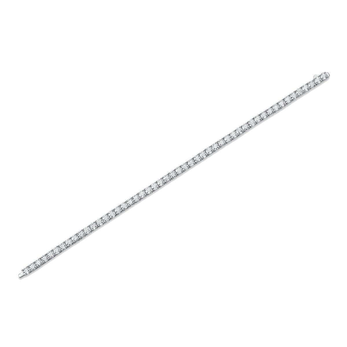 One-of-a-kind - A fashionable bracelet and bracelet jewelry set with 0.1-carat Moissan diamonds, S925 sterling silver and platinum-plated diamonds