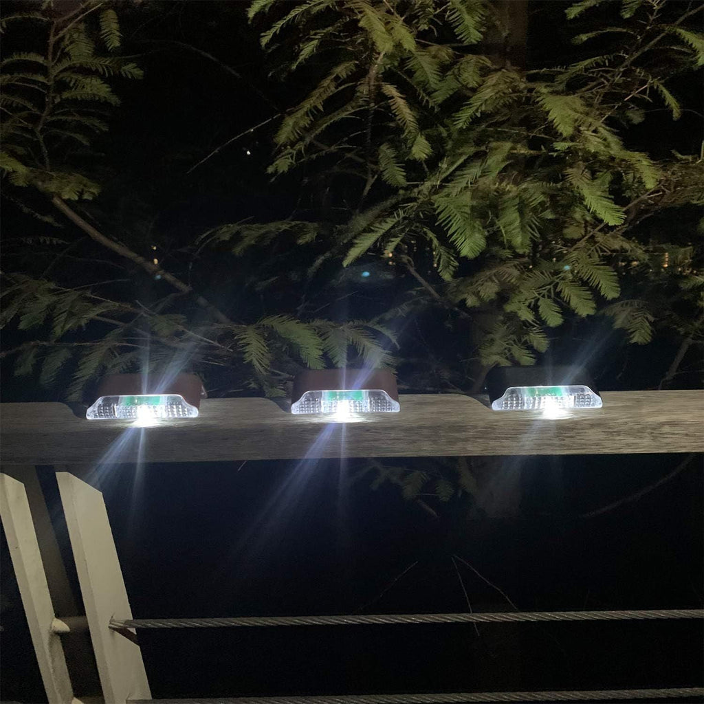 8/16/32 solar outdoor deck lights, garden lights, atmosphere lights, LED walk lights, light source control, suitable for balconies, terraces, stair fences, courtyards, gardens, villas, driveways.