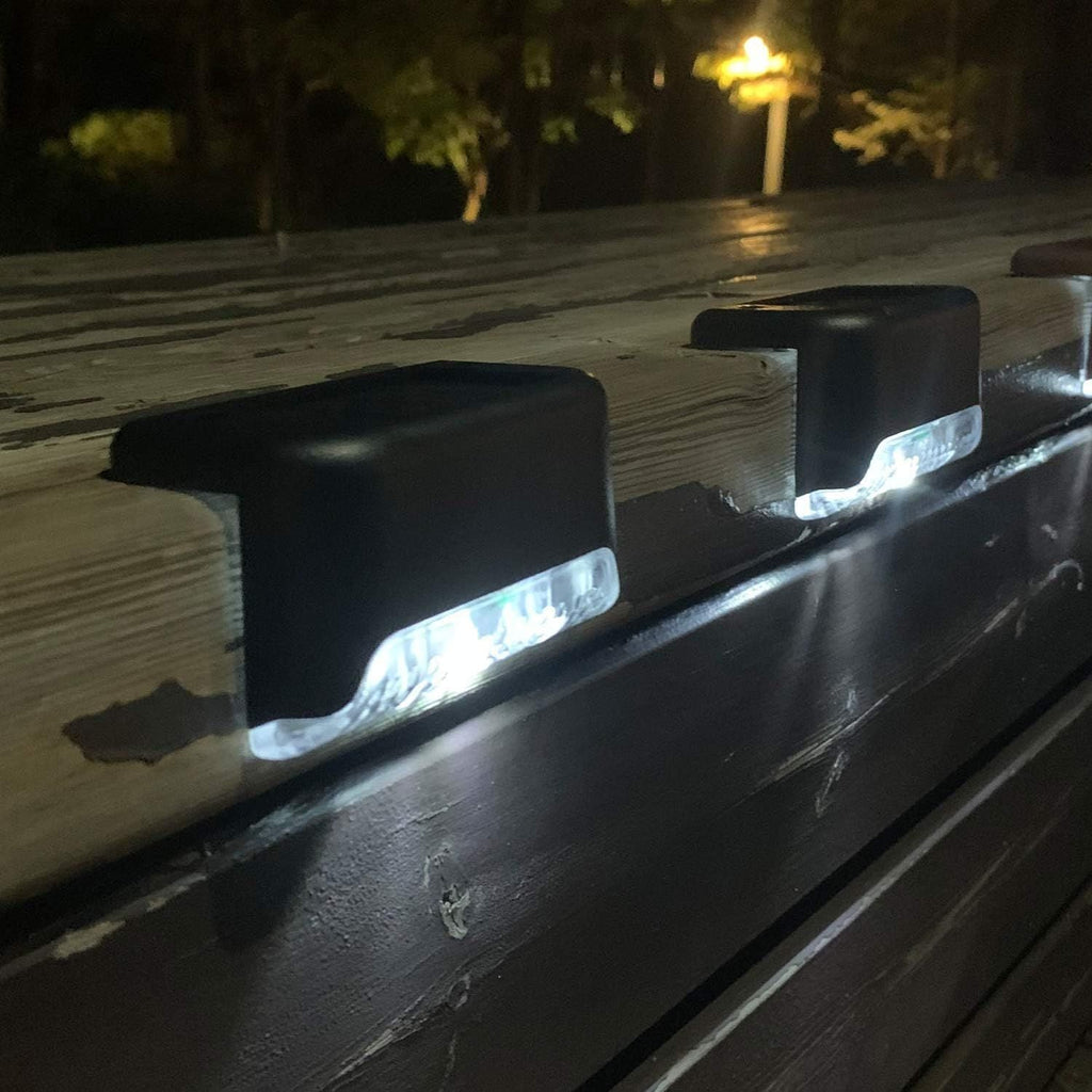 8/16/32 solar outdoor deck lights, garden lights, atmosphere lights, LED walk lights, light source control, suitable for balconies, terraces, stair fences, courtyards, gardens, villas, driveways.