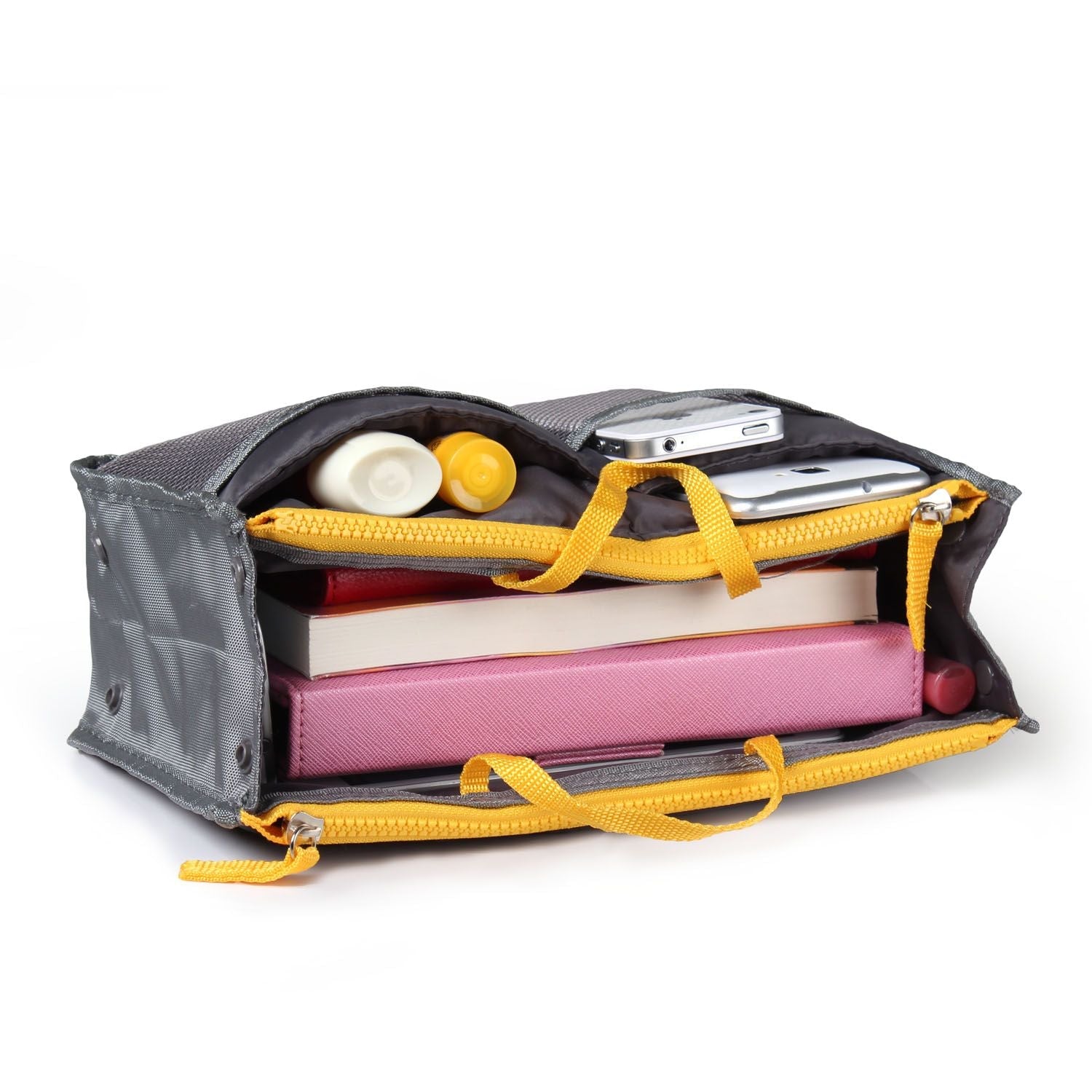 Women Lady Travel Insert Handbag Organiser Makeup Bags Toiletry Purse Liner w/Hand Strap