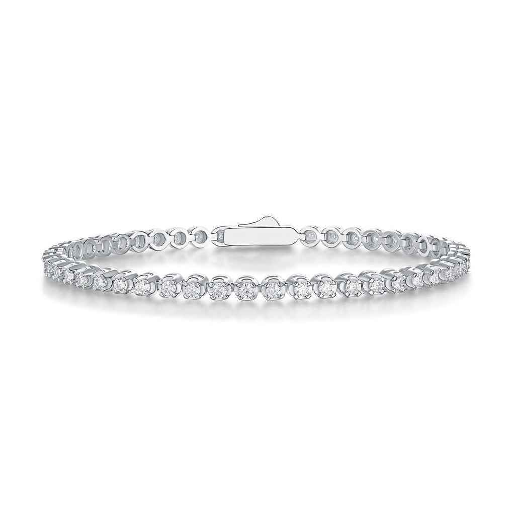 Starry Sky - Fashionable bracelet and Bangle jewelry set with Moissanite S925 sterling silver and Platinum-plated diamond