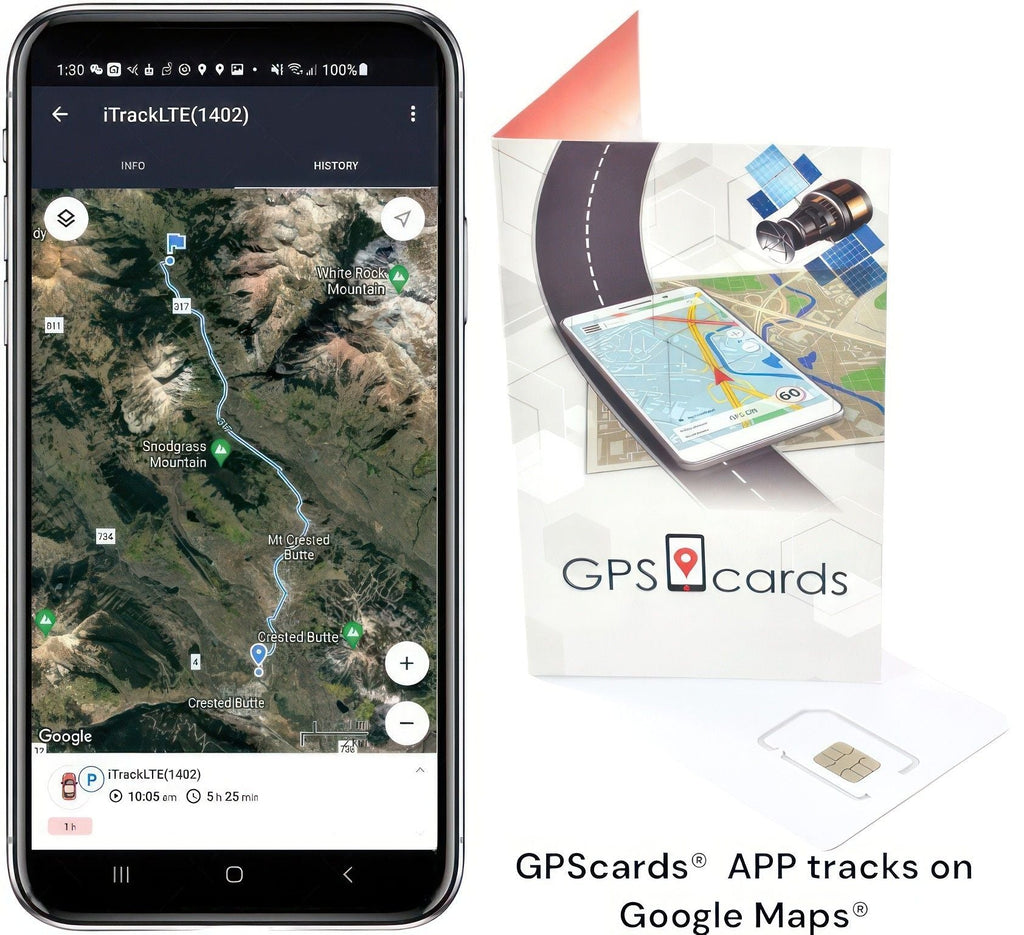 GPS cards for GPS Tracker GPS-408A with Over speed alarm & Portable Battery