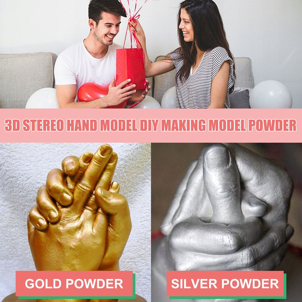 Jue Fish 3D Hand Mold DIY Clone Powder Mold Making Mother's Day Valentine's Day Festival Gift