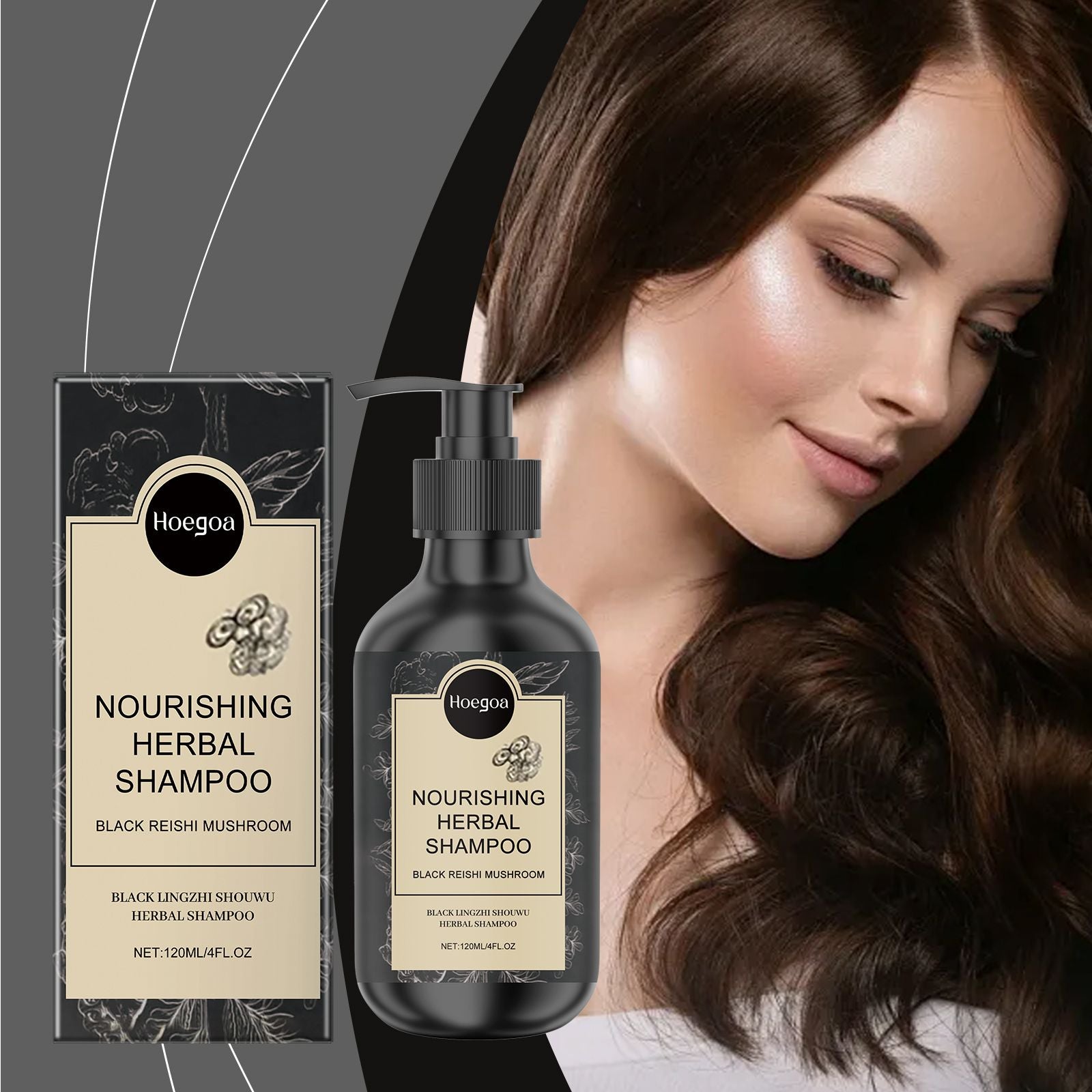 Hoegoa Herbal Nourishing Shampoo Cleans And Moisturizes Scalp Care Strengthens Hair, Softens And Lustrous Shampoo