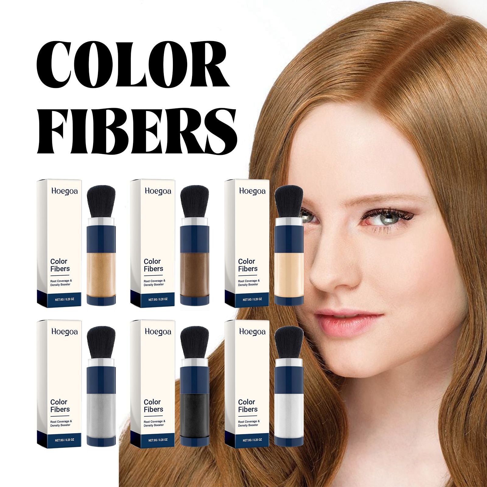 Hoegoa(black) Color Fibers, Fill The Top Of Your Hairline With A Refreshing Fluffy Shade Powder