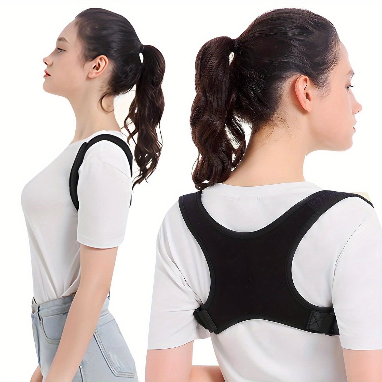 Adjustable Posture Corrector Back Brace for Women & Men - Grade Spinal with Upper/ Lower Body Alignment, , Posture Improvement, Daily & Gym Use, Comfort Fit (Hand Wash Only) - Recommended Device