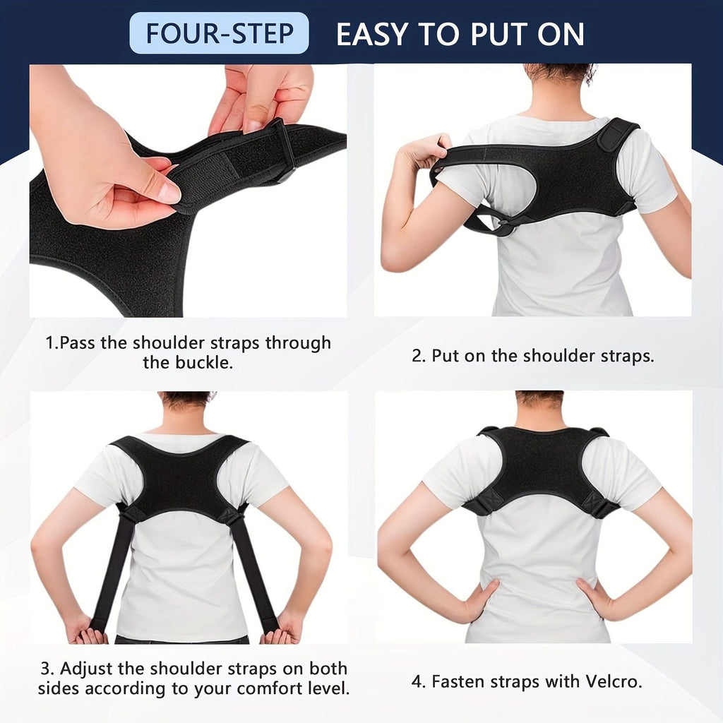 Adjustable Posture Corrector Back Brace for Women & Men - Grade Spinal with Upper/ Lower Body Alignment, , Posture Improvement, Daily & Gym Use, Comfort Fit (Hand Wash Only) - Recommended Device