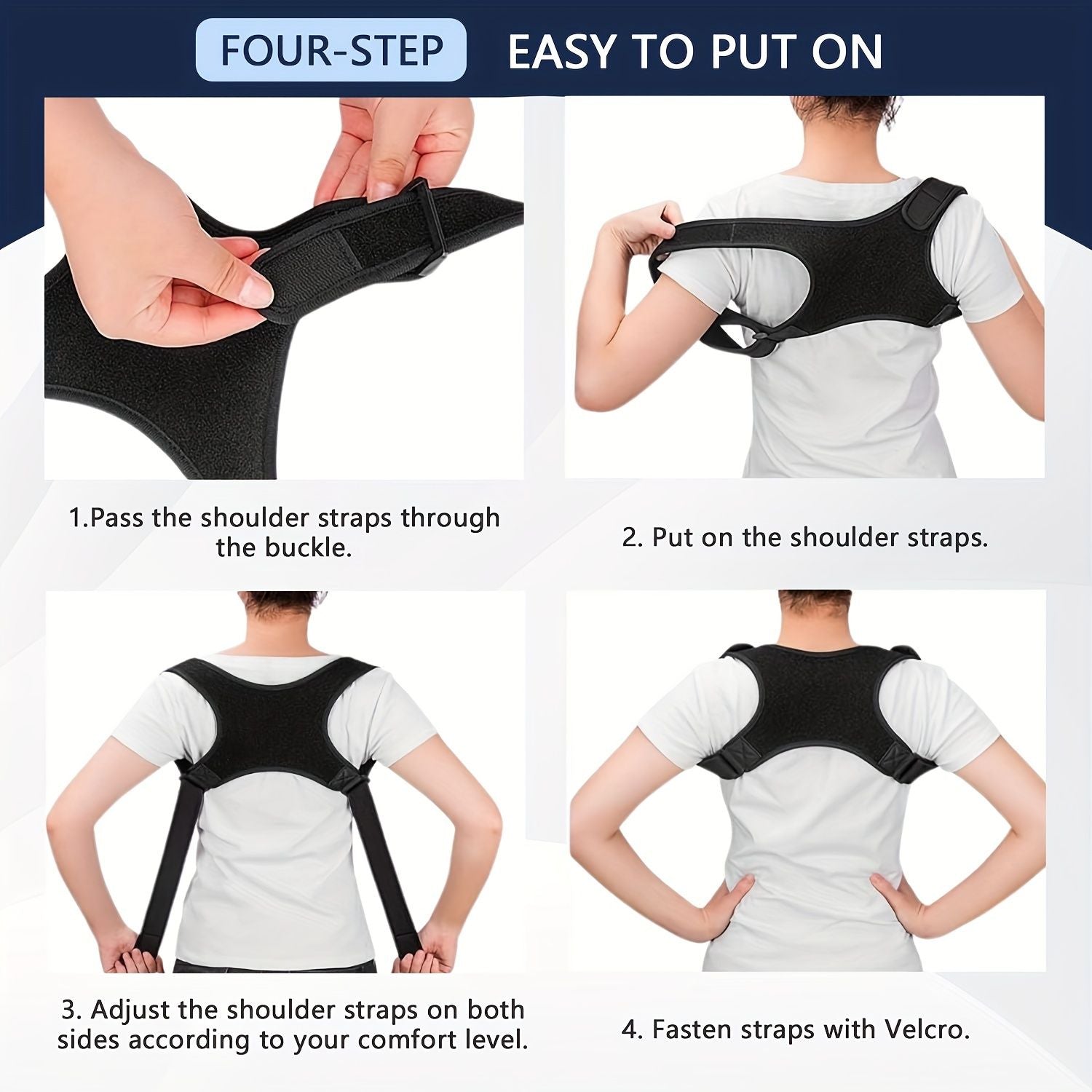 Adjustable Posture Corrector Back Brace for Women & Men - Grade Spinal with Upper/ Lower Body Alignment, , Posture Improvement, Daily & Gym Use, Comfort Fit (Hand Wash Only) - Recommended Device