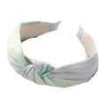 Women Knotted Wide Hair Band Sweet Fabric Turban Headband Hair Accessories Hair Hoop,Light Grey Mint Green