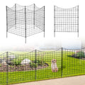 5 Panels Metal Decorative Garden Fence 36"(L)x39"(H), No Dig Animal Dog Barrier, Garden Temporary Border Fencing for Yard Patio Outdoor