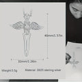 1pcs men's vintage necklace, angel necklace, 925 silver