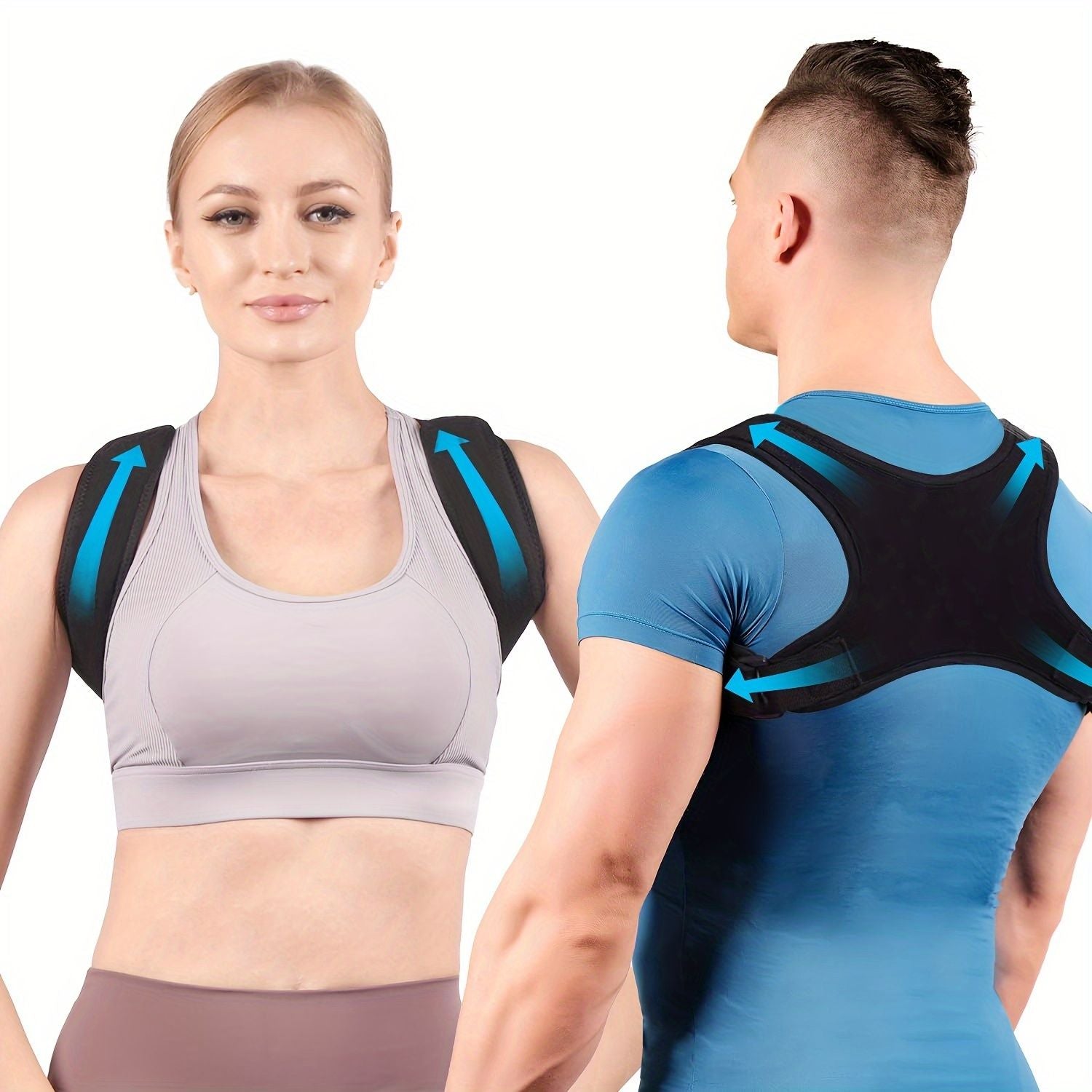 Adjustable Posture Corrector Back Brace for Women & Men - Grade Spinal with Upper/ Lower Body Alignment, , Posture Improvement, Daily & Gym Use, Comfort Fit (Hand Wash Only) - Recommended Device