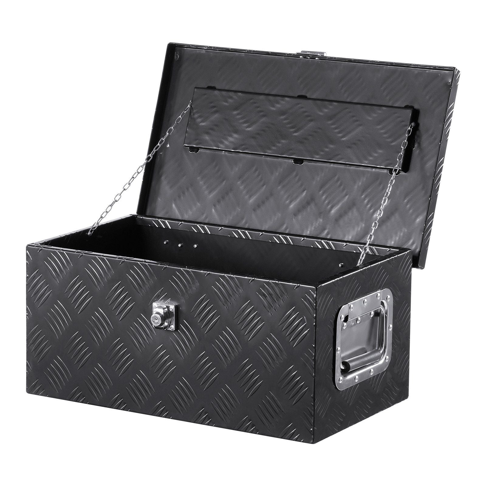 20"x12"x9.5" Heavy Duty Aluminum Truck Bed Tool Box for Pickup RV Black