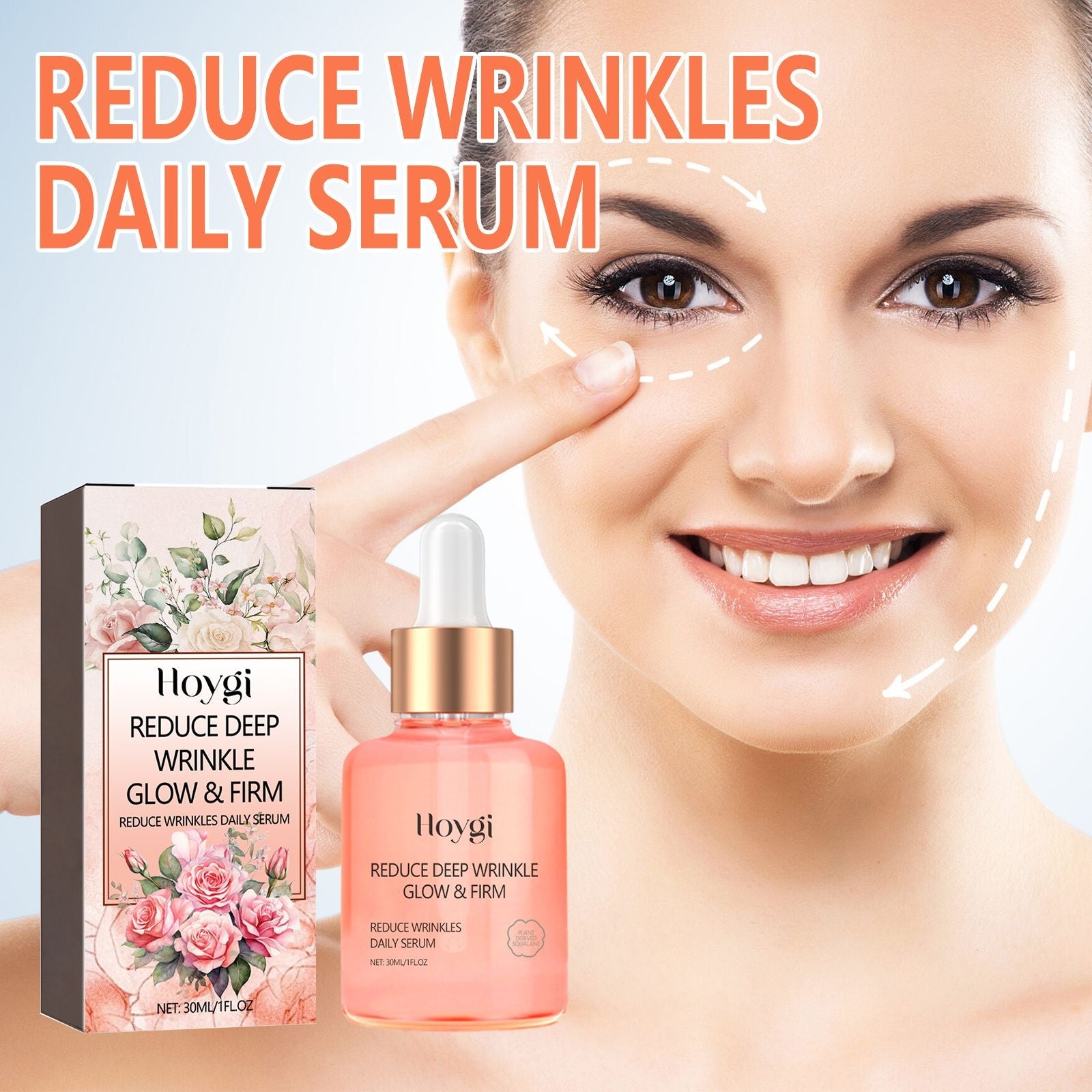 Hoygi Rose Oil VC Essence, Improves Fine Lines, Moisturizes Rough, Dry Skin, Brightens and Tightens Skin Care Oil