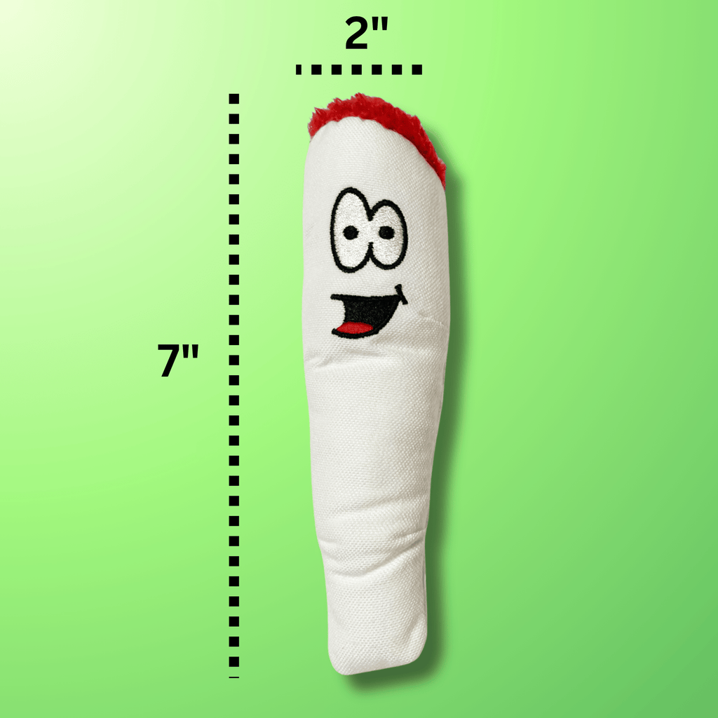 My Name is Jay, Cute Stuffed Parody Joint Dog Toy, Funny Squeaky Weed Toy, Cool Plush Novelty 420 Gift for Pets & Their Owners, Sized for Puppies & Small, Medium & Large Breeds, Fetch & a Photo Prop