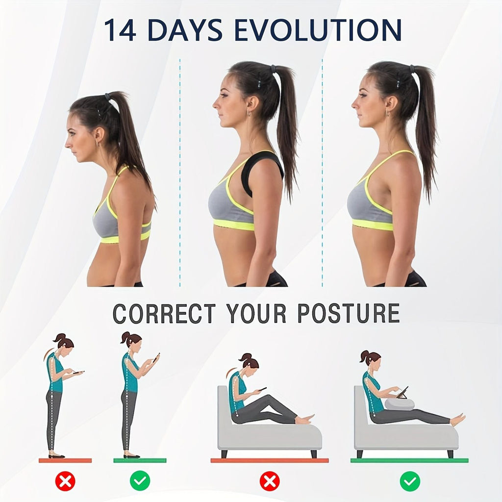 Adjustable Posture Corrector Back Brace for Women & Men - Grade Spinal with Upper/ Lower Body Alignment, , Posture Improvement, Daily & Gym Use, Comfort Fit (Hand Wash Only) - Recommended Device