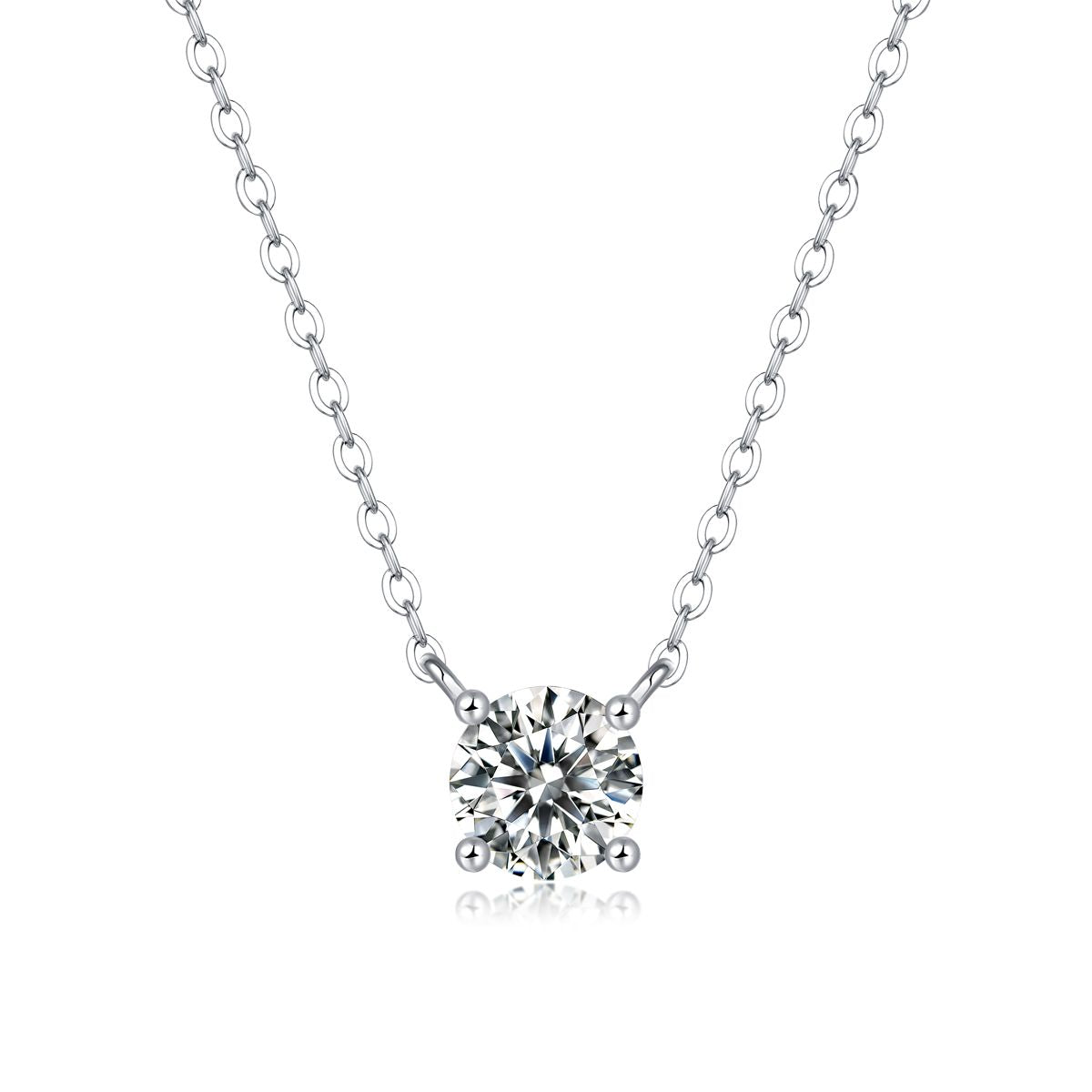 My Heart Will Last Forever - A fashionable and trendy jewelry necklace pendant set with 1-carat and 2-carat Moissanite S925 sterling silver