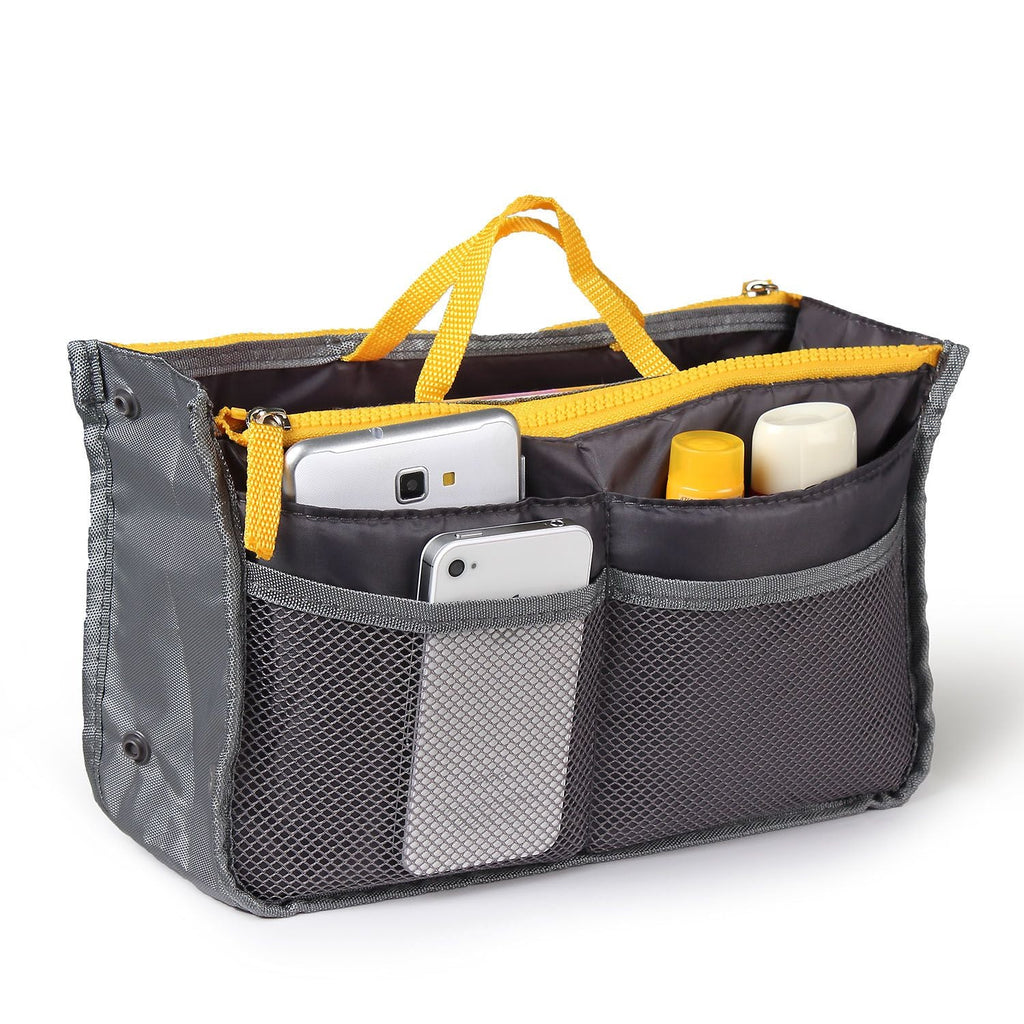Women Lady Travel Insert Handbag Organiser Makeup Bags Toiletry Purse Liner w/Hand Strap
