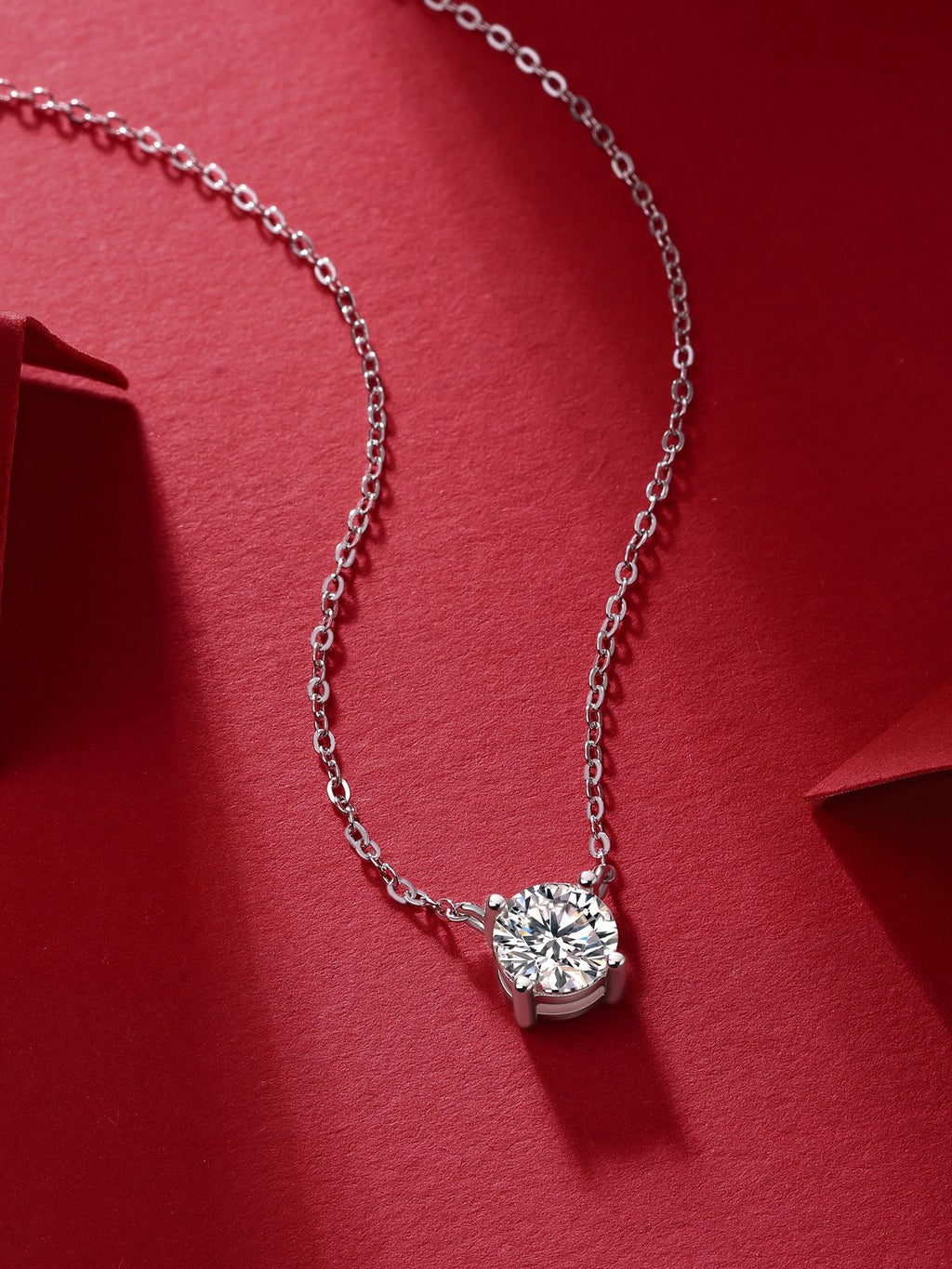 My Heart Will Last Forever - A fashionable and trendy jewelry necklace pendant set with 1-carat and 2-carat Moissanite S925 sterling silver