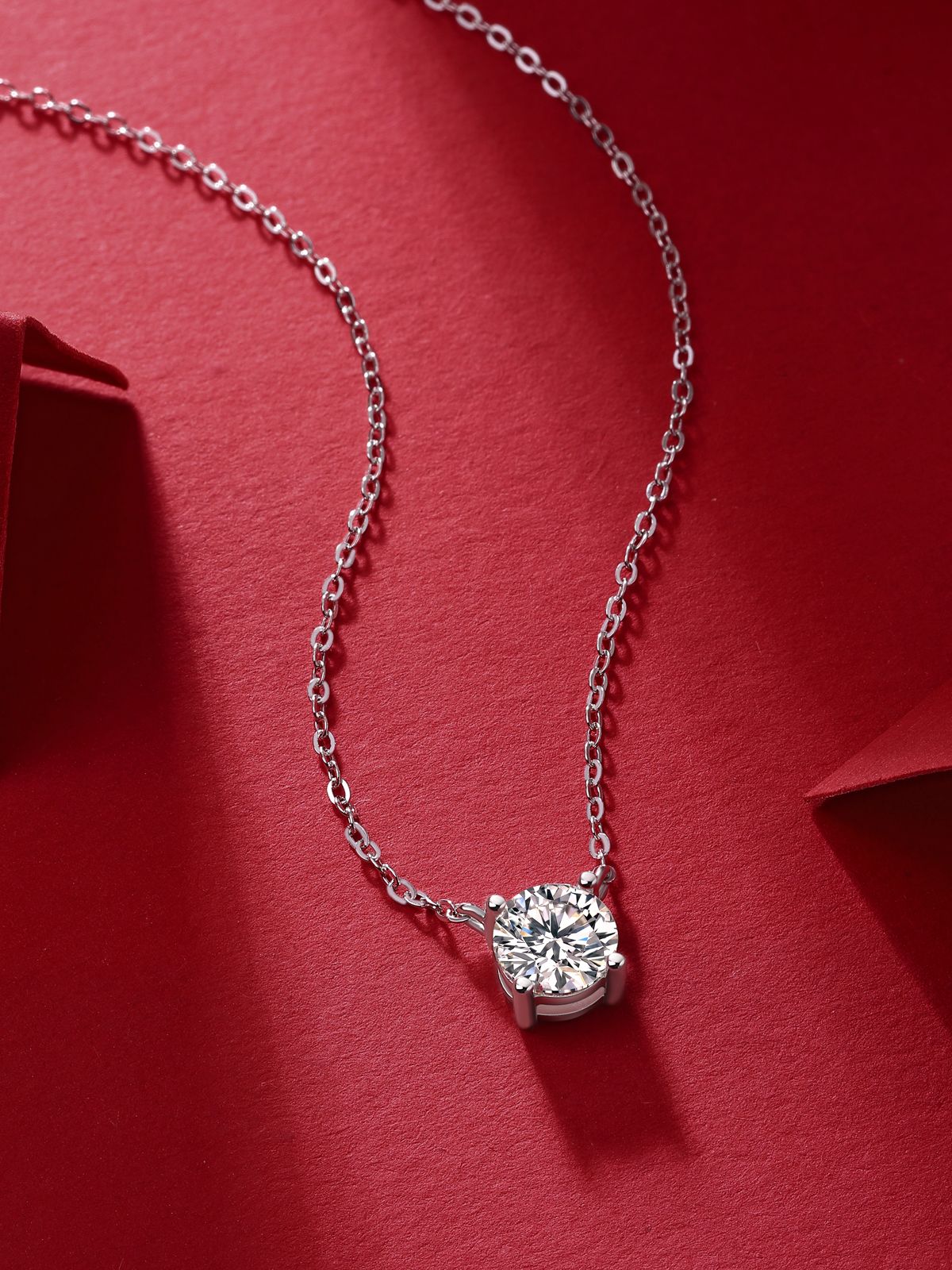 My Heart Will Last Forever - A fashionable and trendy jewelry necklace pendant set with 1-carat and 2-carat Moissanite S925 sterling silver