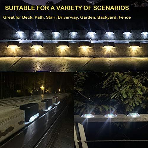 8/16/32 solar outdoor deck lights, garden lights, atmosphere lights, LED walk lights, light source control, suitable for balconies, terraces, stair fences, courtyards, gardens, villas, driveways.
