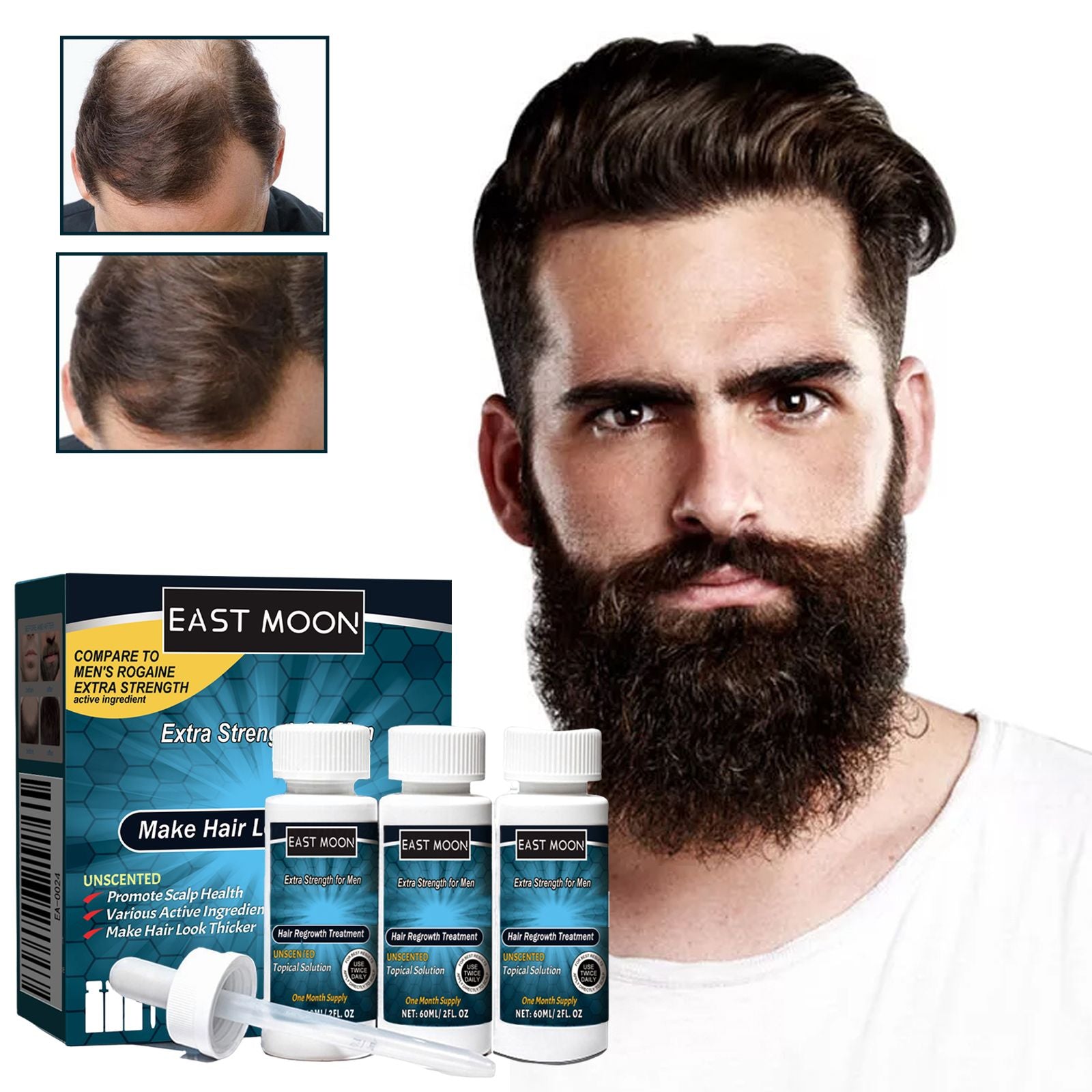 East Moon Hair Conditioner For Men, Men's Hair Nutrition Care Anti-Set Hair Thickening Serum