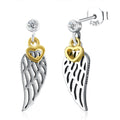 Heart-shaped Wings Ladies S Diamond Earrings