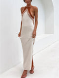 Long Knit Skirt Panel Bikini Plus Size Beach
