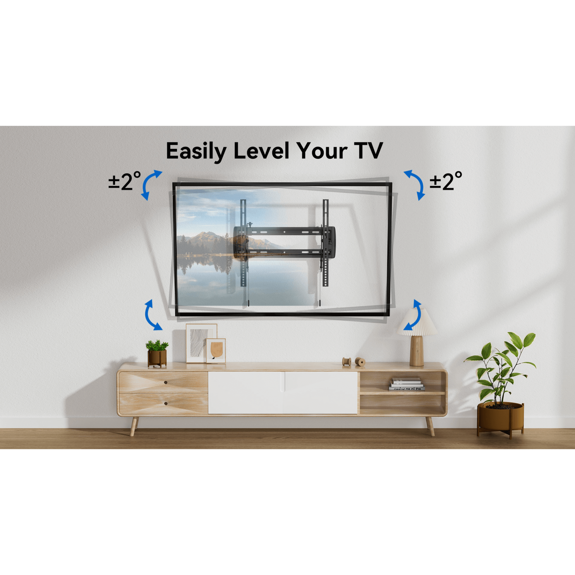 ErgoAV Medium Tilt TV Mount with Level Adjust for 32" to 65" TVs