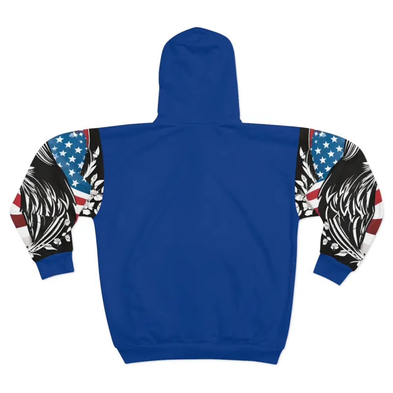 American Flag Pattern Zip Hoodie - Patriotic Style - DipaliZ