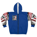 American Flag Pattern Zip Hoodie - Patriotic Style - DipaliZ