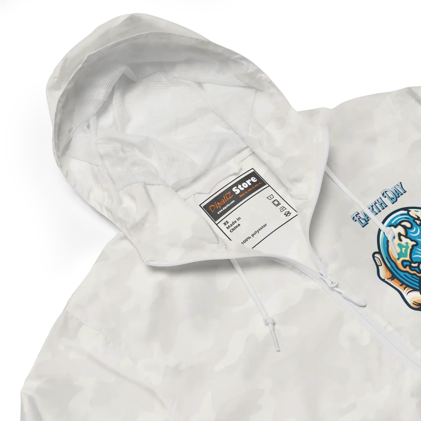 Lightweight Zip Windbreaker - Earth Day Explorations - DipaliZ