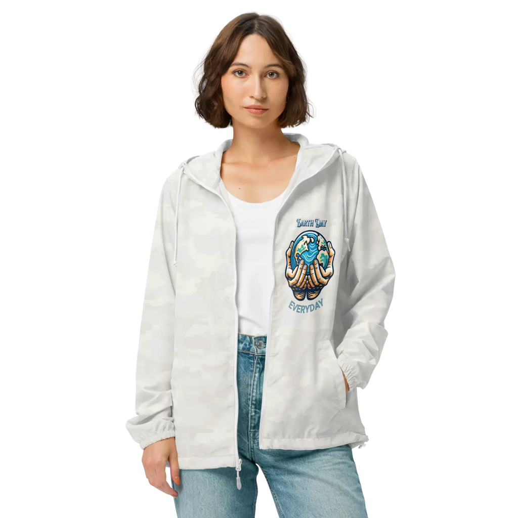 Lightweight Zip Windbreaker - Earth Day Explorations - DipaliZ