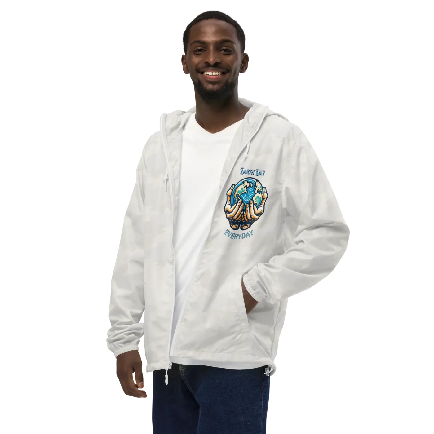Lightweight Zip Windbreaker - Earth Day Explorations - DipaliZ