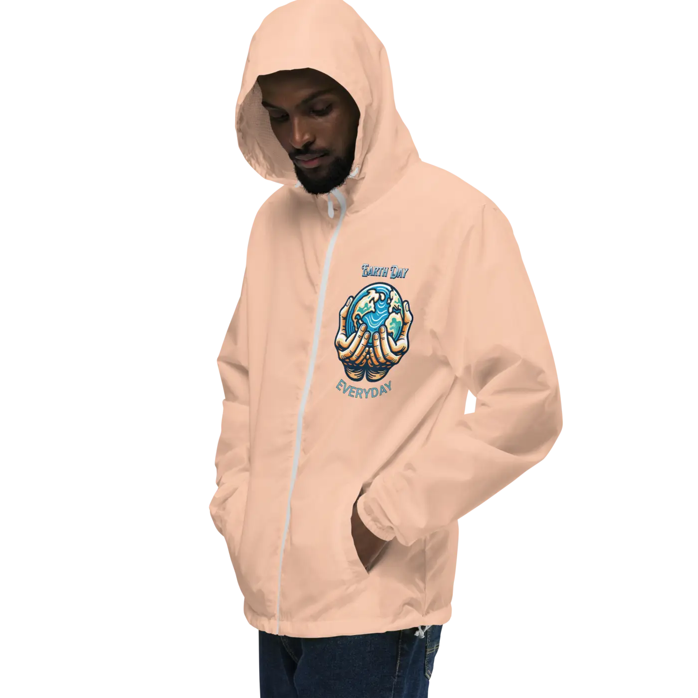 Lightweight Zip Windbreaker - Earth Day Explorations - DipaliZ