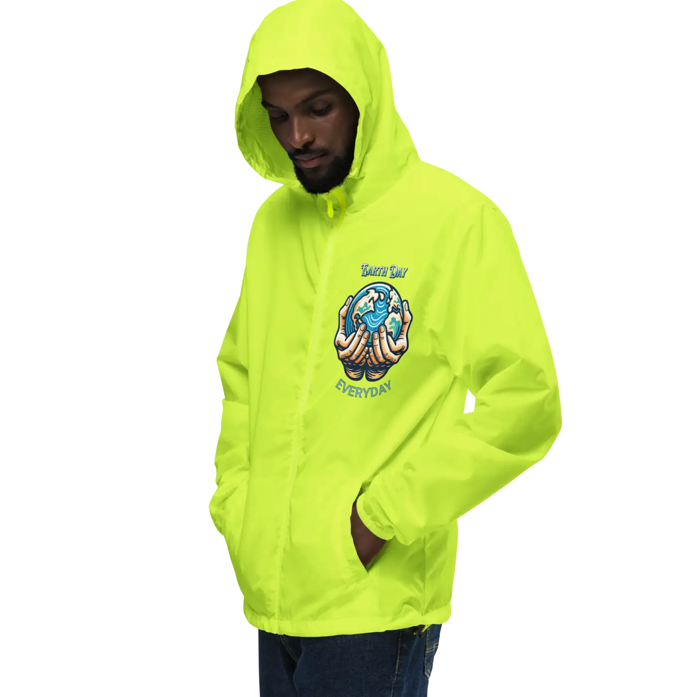 Lightweight Zip Windbreaker - Earth Day Explorations - DipaliZ