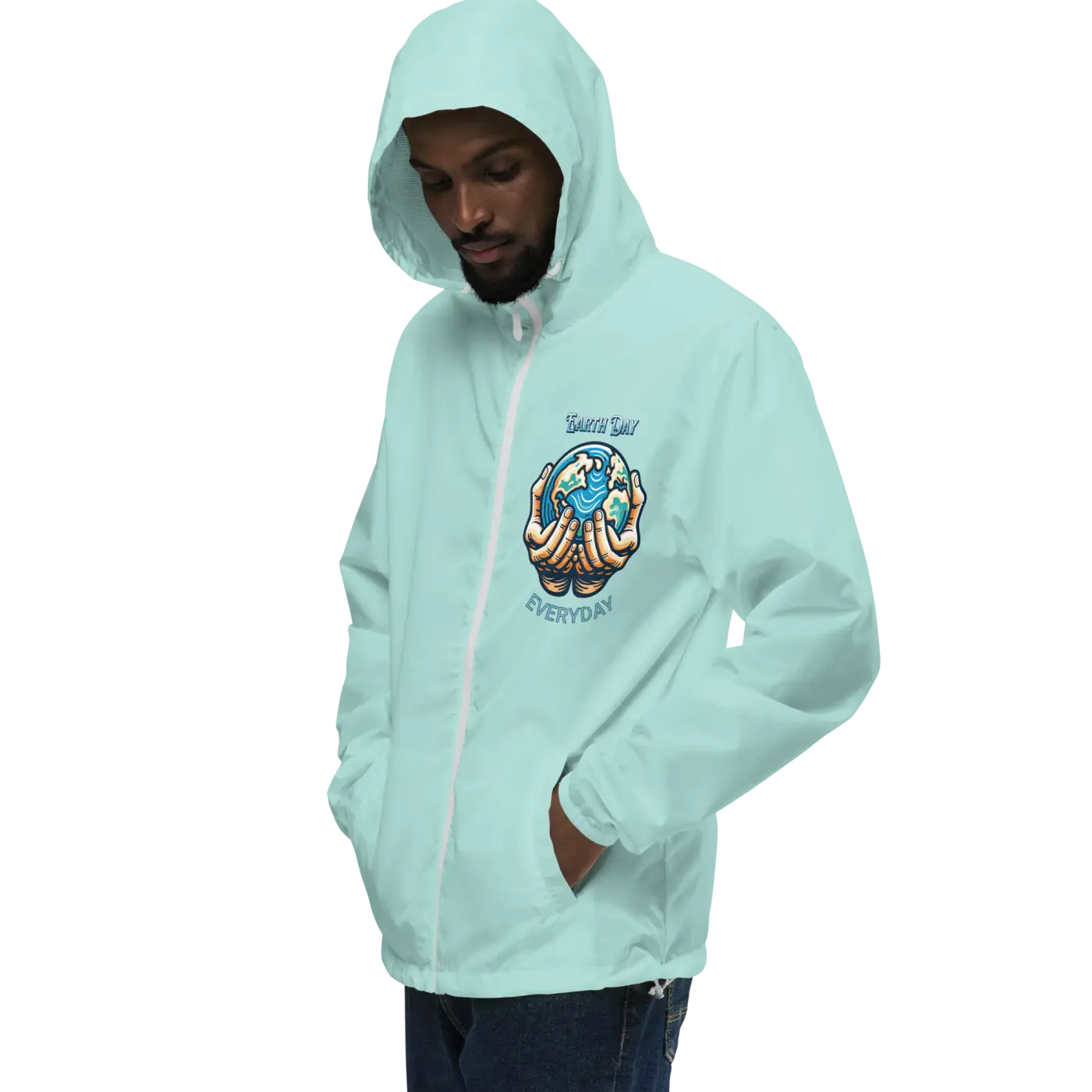 Lightweight Zip Windbreaker - Earth Day Explorations - DipaliZ