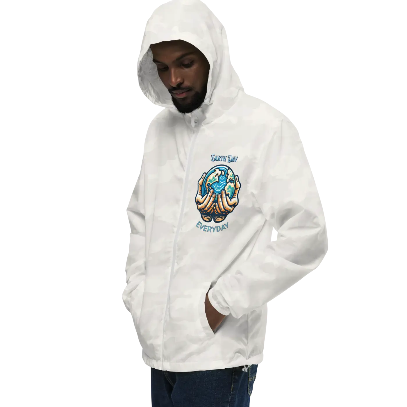 Lightweight Zip Windbreaker - Earth Day Explorations - DipaliZ