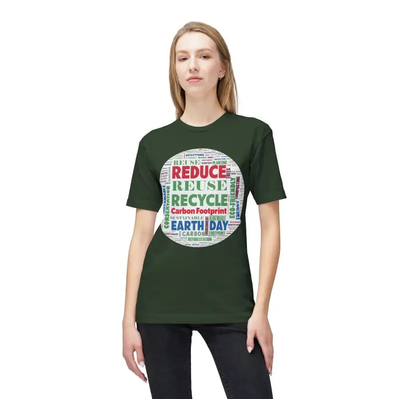 Earth Day T-Shirt - Reduce Reuse Recycle Design - DipaliZ