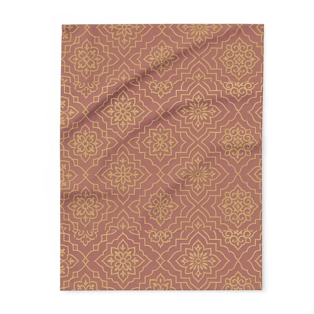 Arctic Fleece Blanket - Earthy Colored Boho Style - DipaliZ