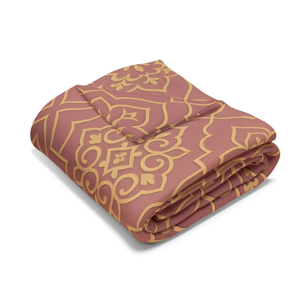 Arctic Fleece Blanket - Earthy Colored Boho Style - DipaliZ