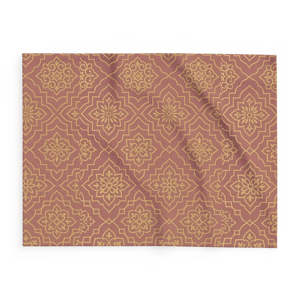 Arctic Fleece Blanket - Earthy Colored Boho Style - DipaliZ