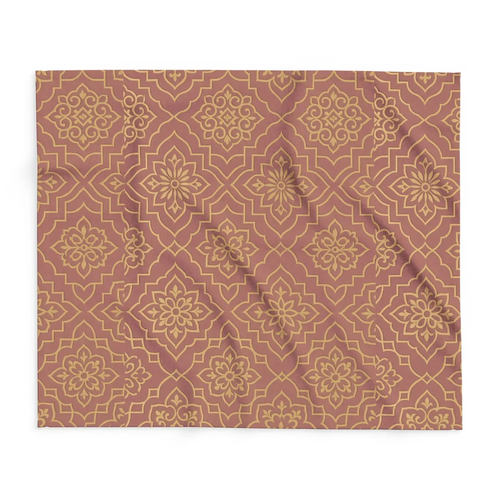 Arctic Fleece Blanket - Earthy Colored Boho Style - DipaliZ