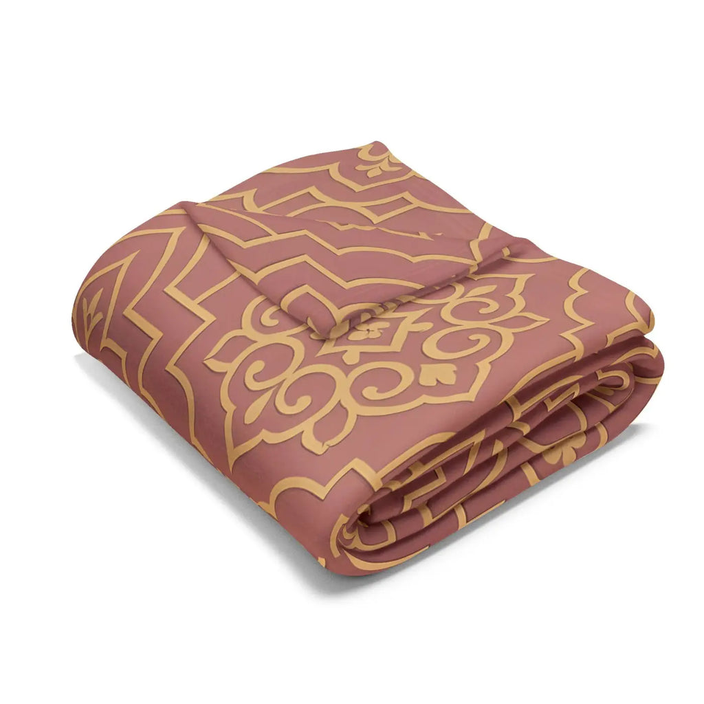 Arctic Fleece Blanket - Earthy Colored Boho Style - DipaliZ