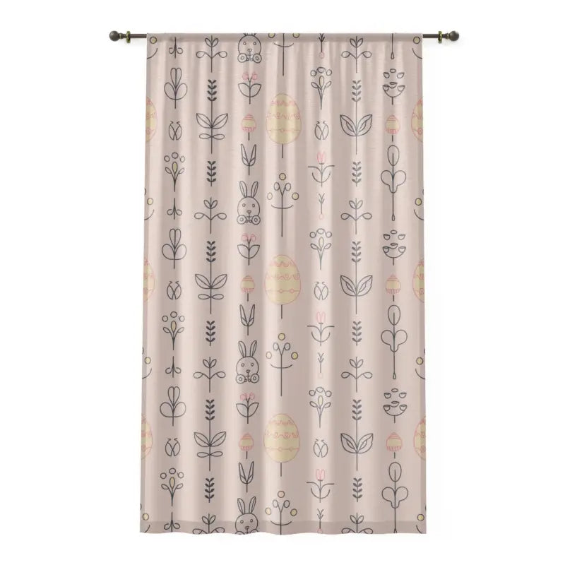 Easter Bunny Window Curtain - Spring Celebration Decor - DipaliZ