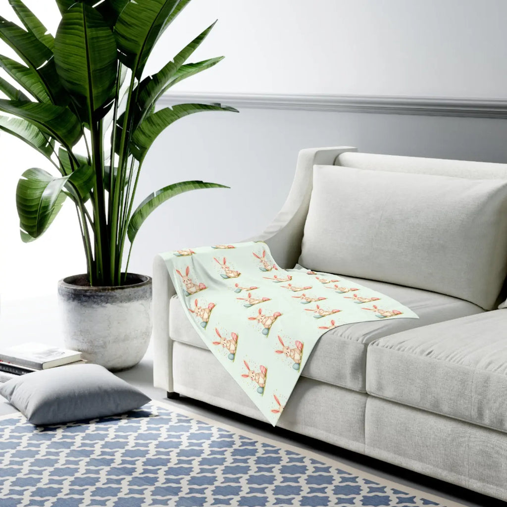 Easter Bunny Baby Swaddle - Cozy Naptime Blanket - DipaliZ