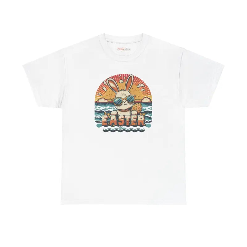 Unisex Easter Bunny Heavy Cotton Tee - Holiday Comfort - DipaliZ