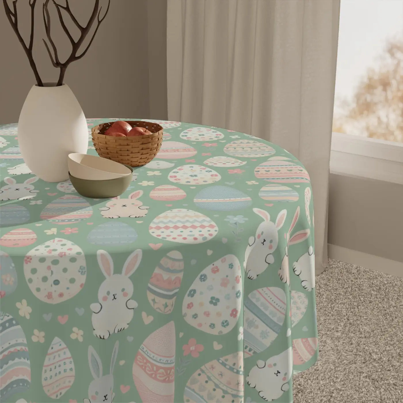 One Sided Print Tablecloth - Spring Dining Celebration - DipaliZ