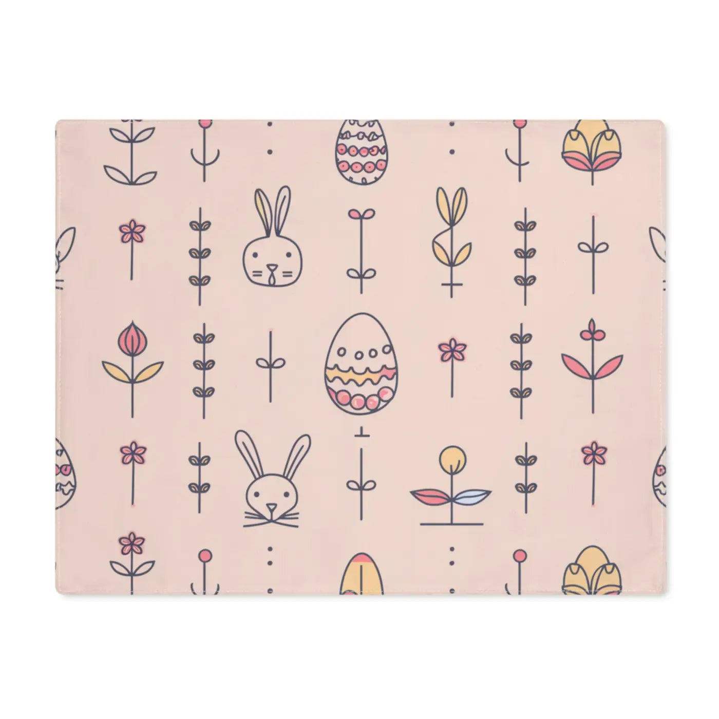 Easter Bunny Placemat - Cotton Table Decor for Spring - DipaliZ